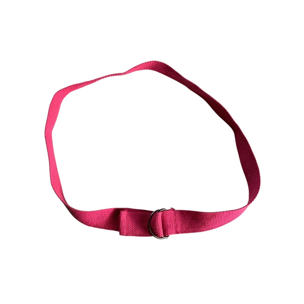 Canvas Web D-Ring Belt Girls Pink Adjustable School Casual 35in
